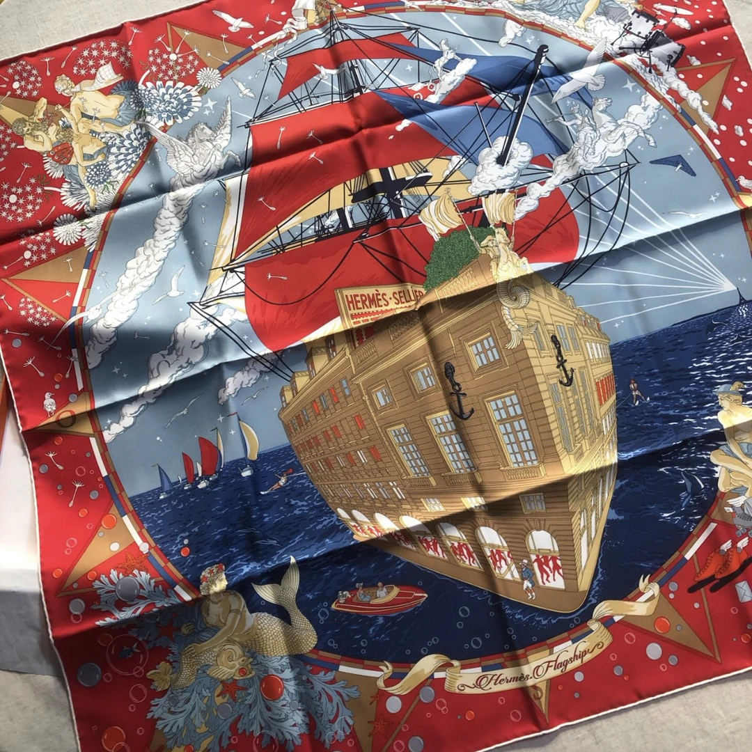 99新 Hermes/爱马仕 爱马仕时尚丝巾 90*90cm /MJ2580