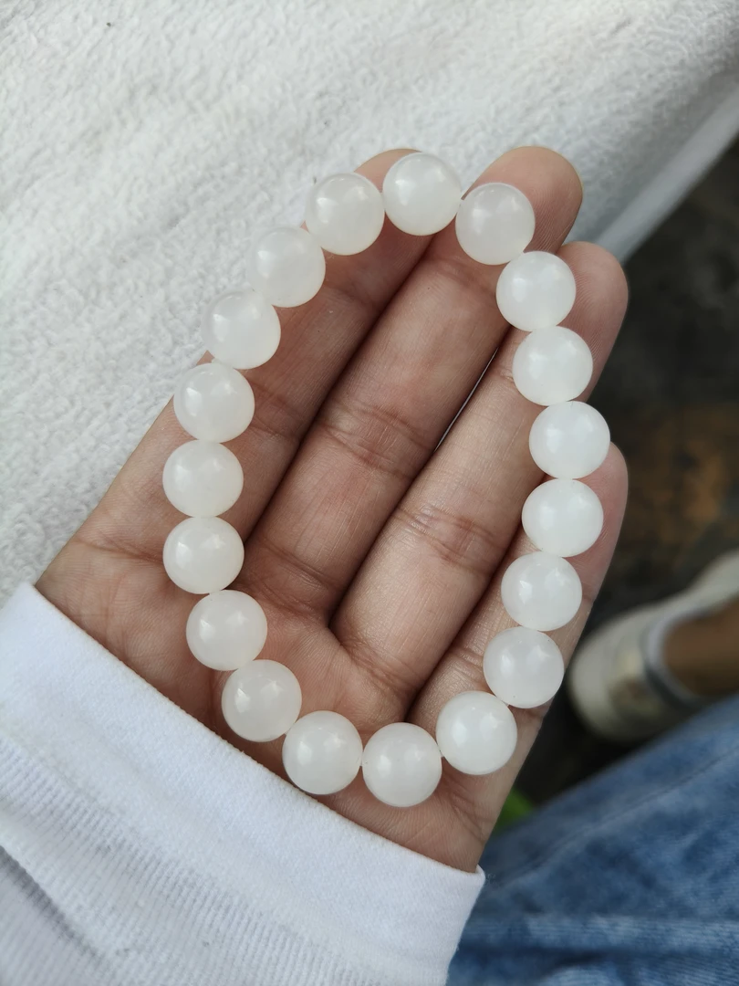 和田玉白玉卡 10 手串