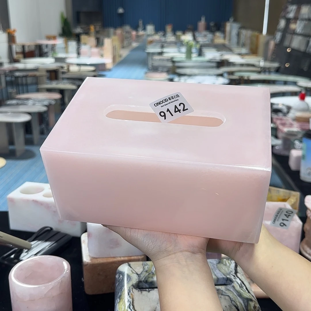 石****享9142粉玉大纸巾盒新货