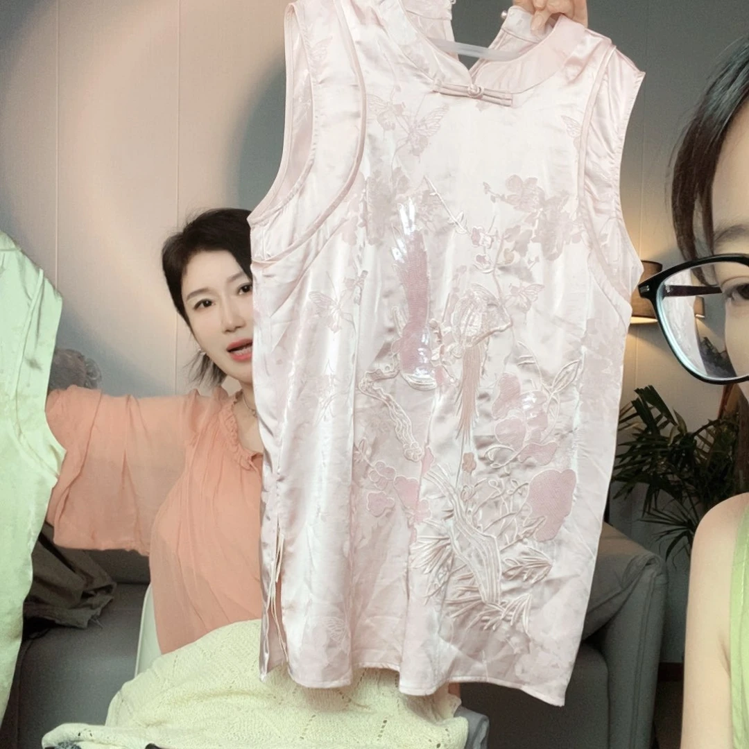 粉色无袖上衣备注码数m l