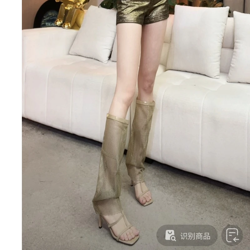 【YING FASHION】莹老板-时尚气质百搭高筒镂空罗马凉鞋 8020221