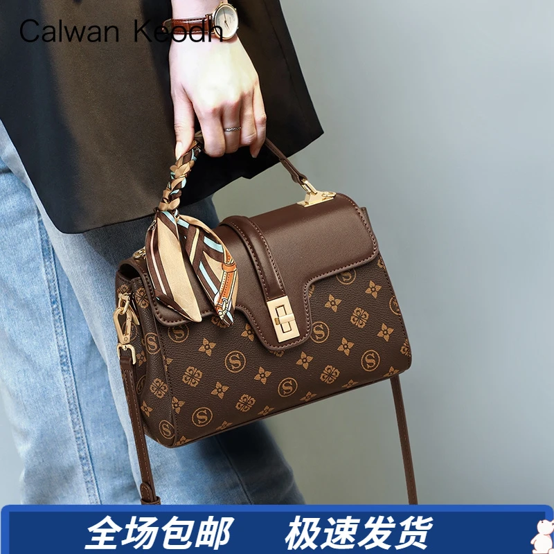 Calwan Keodh包包女包复古风休闲斜挎手提包生日圣诞礼物送女生