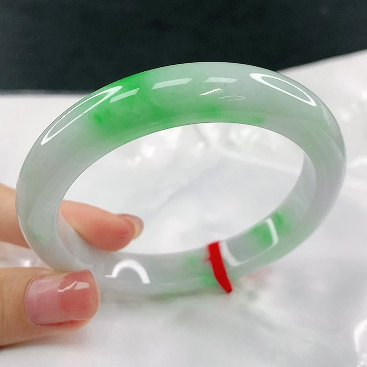 翡翠未镶嵌手镯圈57.3，03086