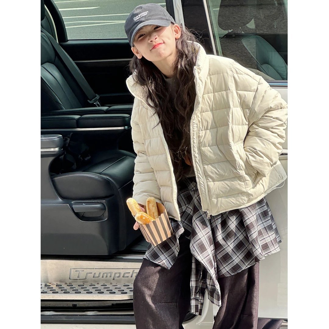 K30268孙小美立领女童短款羽绒服2025冬新款儿童加厚保暖外套上衣