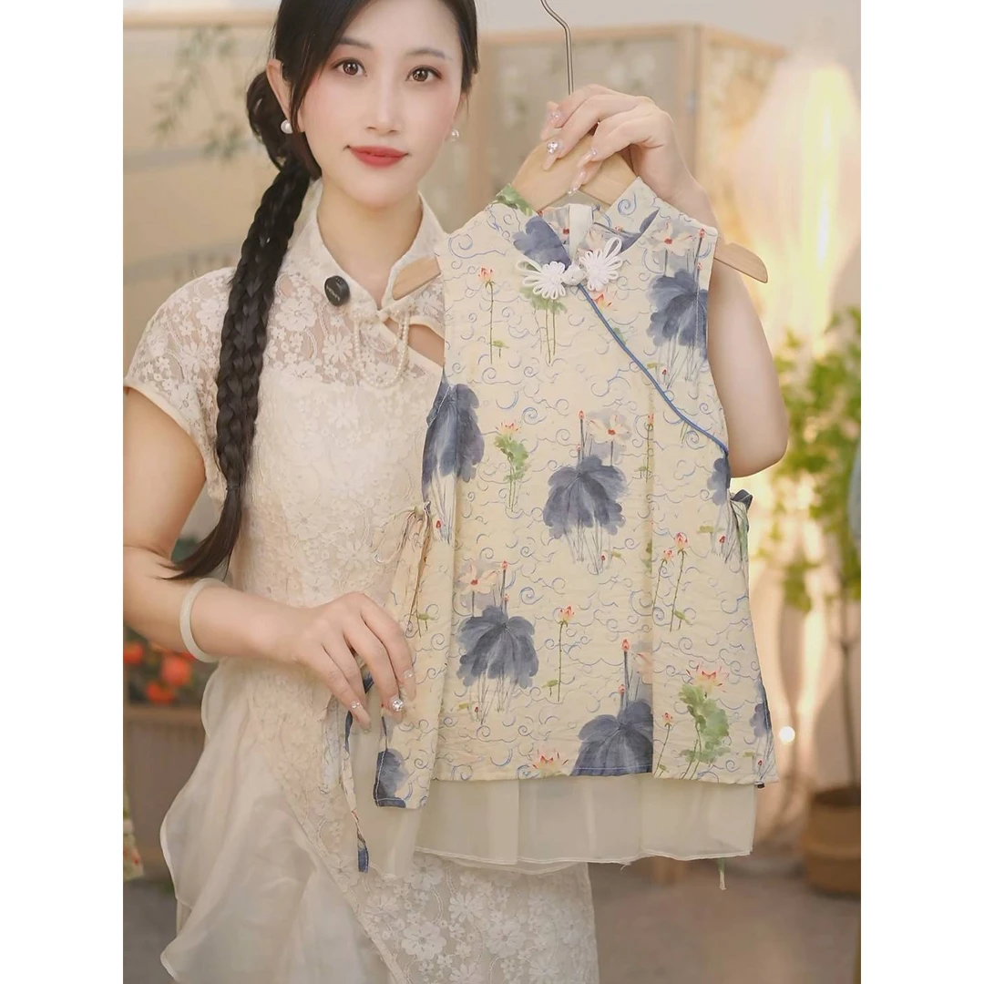 现货SC141女童夏季新款2025中国风国风新中式旗袍裙