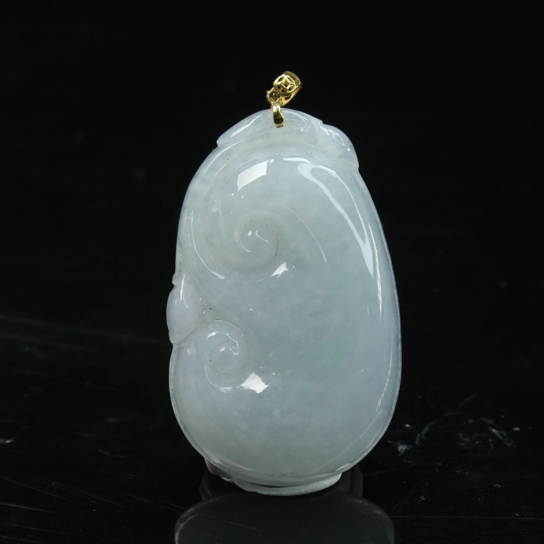 ZB1天然翡翠A货如意吊坠/400581嘉禾臻宝拍卖