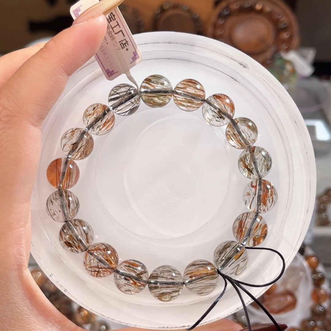 水晶手链未镶嵌黑金超七11