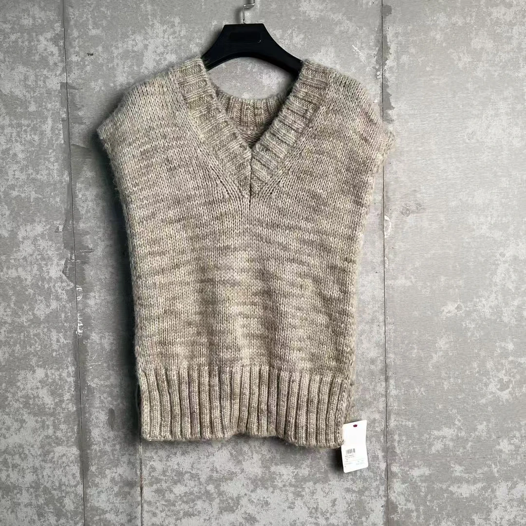 未使用 maje M/马吉拉羊驼羊毛混纺针织马甲/13963/JP