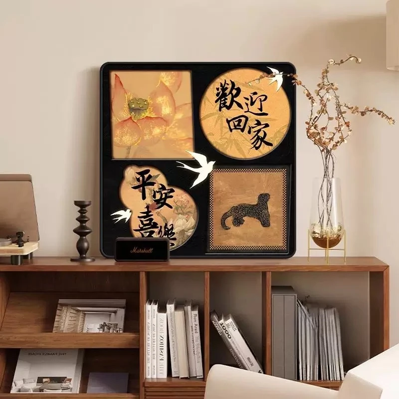 中古风客厅桌面摆件茶室氛围布置卧室电视玄关柜摆画