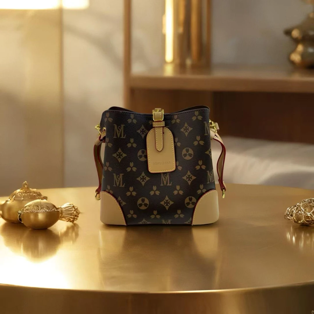 1293-12#老花杏【尺寸：长21.5宽12高20】轻奢百搭时尚女士单肩包