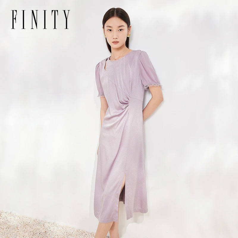 【粉丝专享】FINITY 新款气质时尚连衣裙设计感显瘦休闲 F21W5B27L3