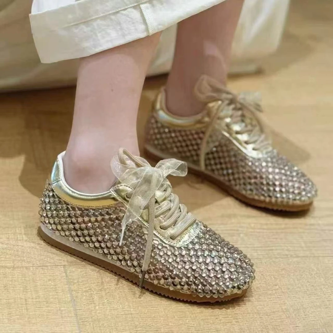 单网镂空透气系带单鞋2025夏季新款运动休闲鞋231