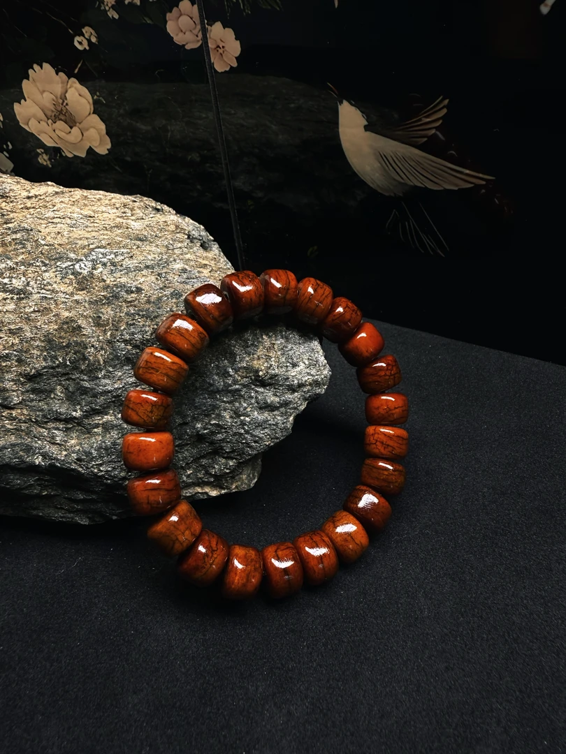 非金属珐琅手链  藏式精品素圈手串12M