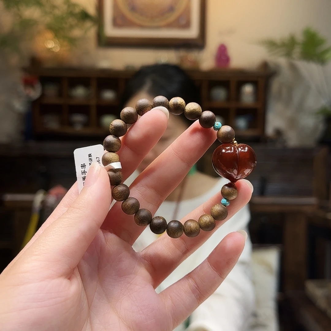 血珀未镶嵌手串血珀爱心