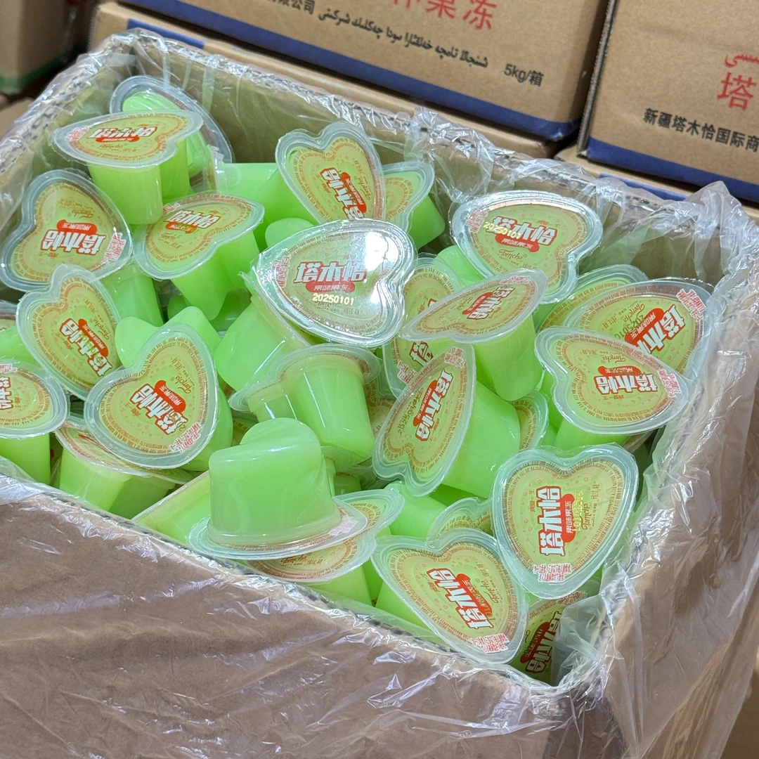 塔木恰桃心杯果冻1500g+10支果味棒棒糖