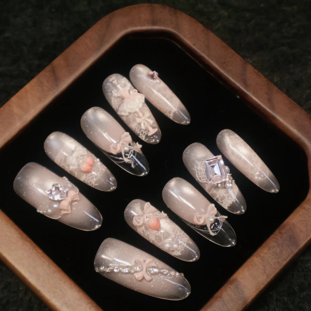 【指尖芭蕾】高定款 东洲➕锆石➕模具 纯手工穿戴甲