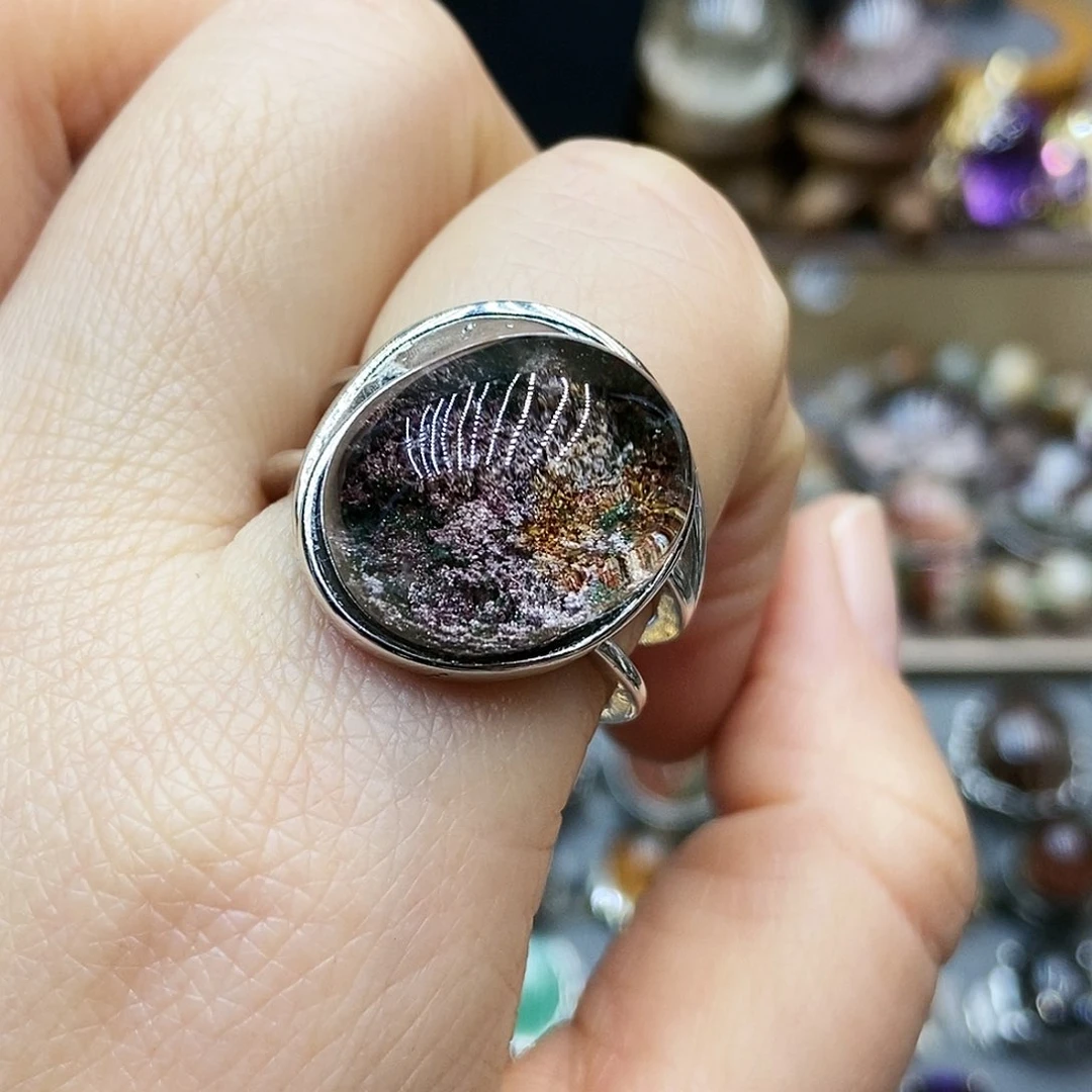 水晶戒指银S925镶嵌禹*