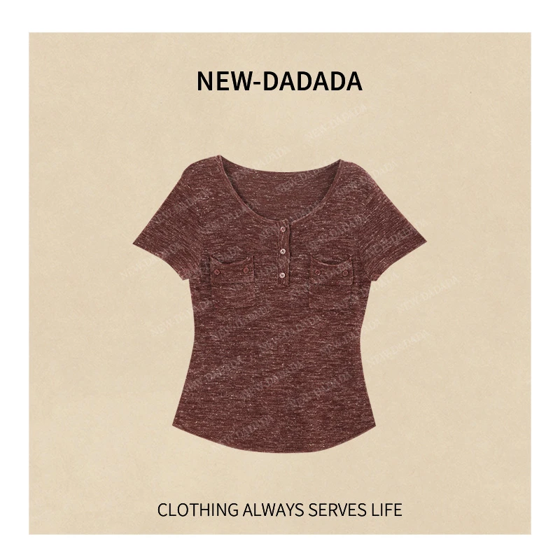 利达 NEW DADADA【法式旧调】时尚休闲修身气质上衣SDK2439