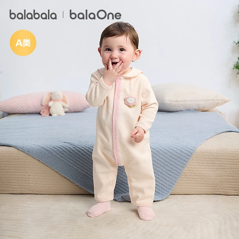 【balaOne】巴拉巴拉婴儿连体衣宝宝爬爬服哈衣2025新款可爱保暖趣