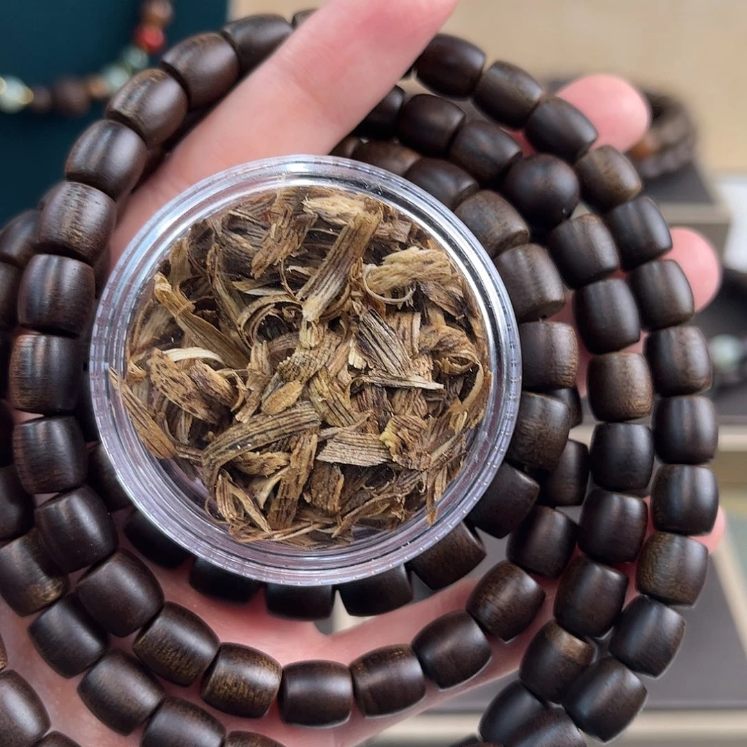 沉香碎屑沉香8mm108颗越南芽庄玉化白奇楠沉水