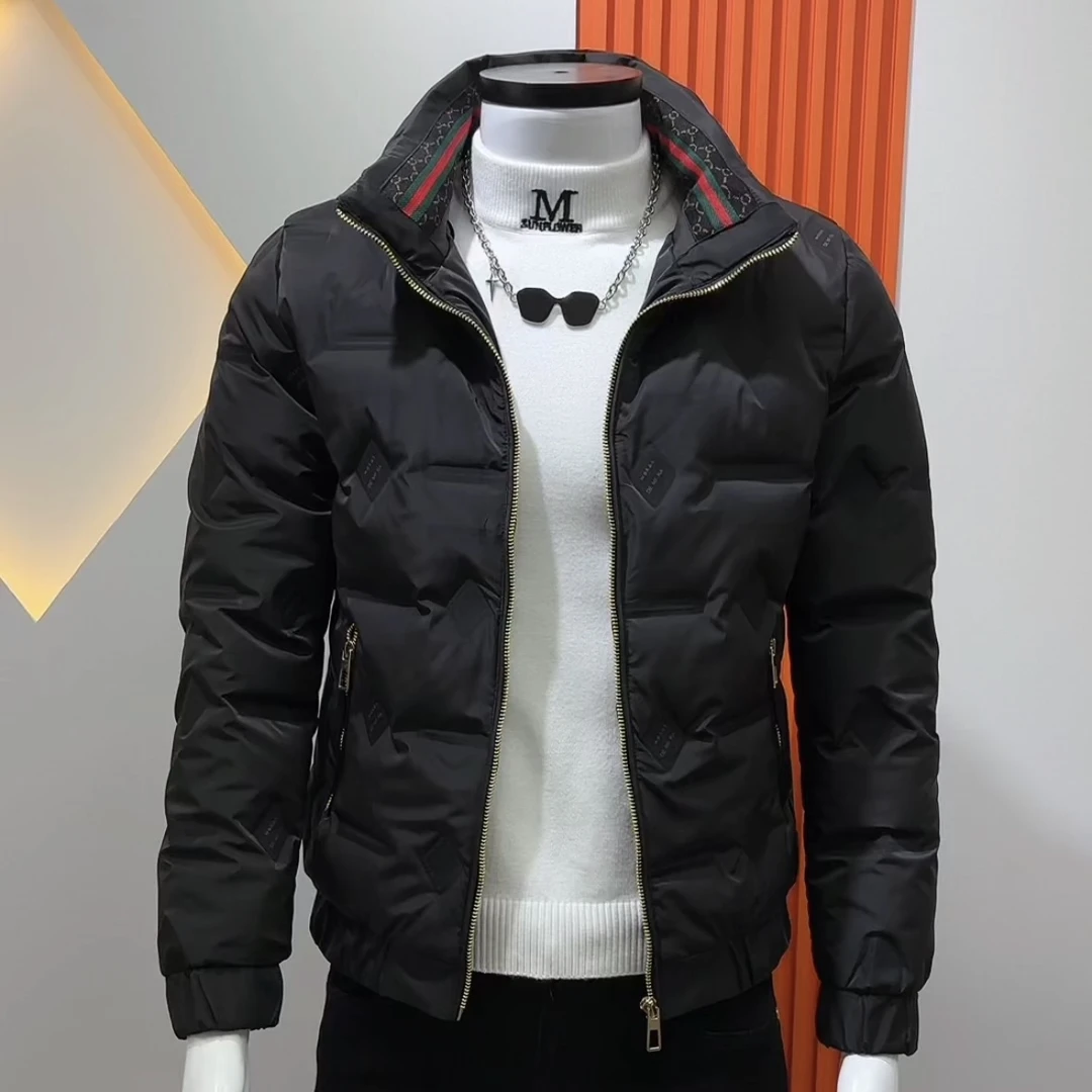 冬季爆款棉服潮男修身痞帅棉衣2025新款高级大气保暖立领男士棉袄