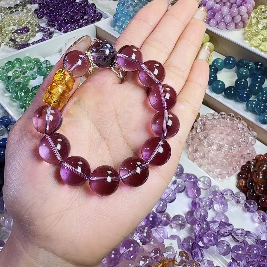 水晶手链未镶嵌张***?巴西紫水15