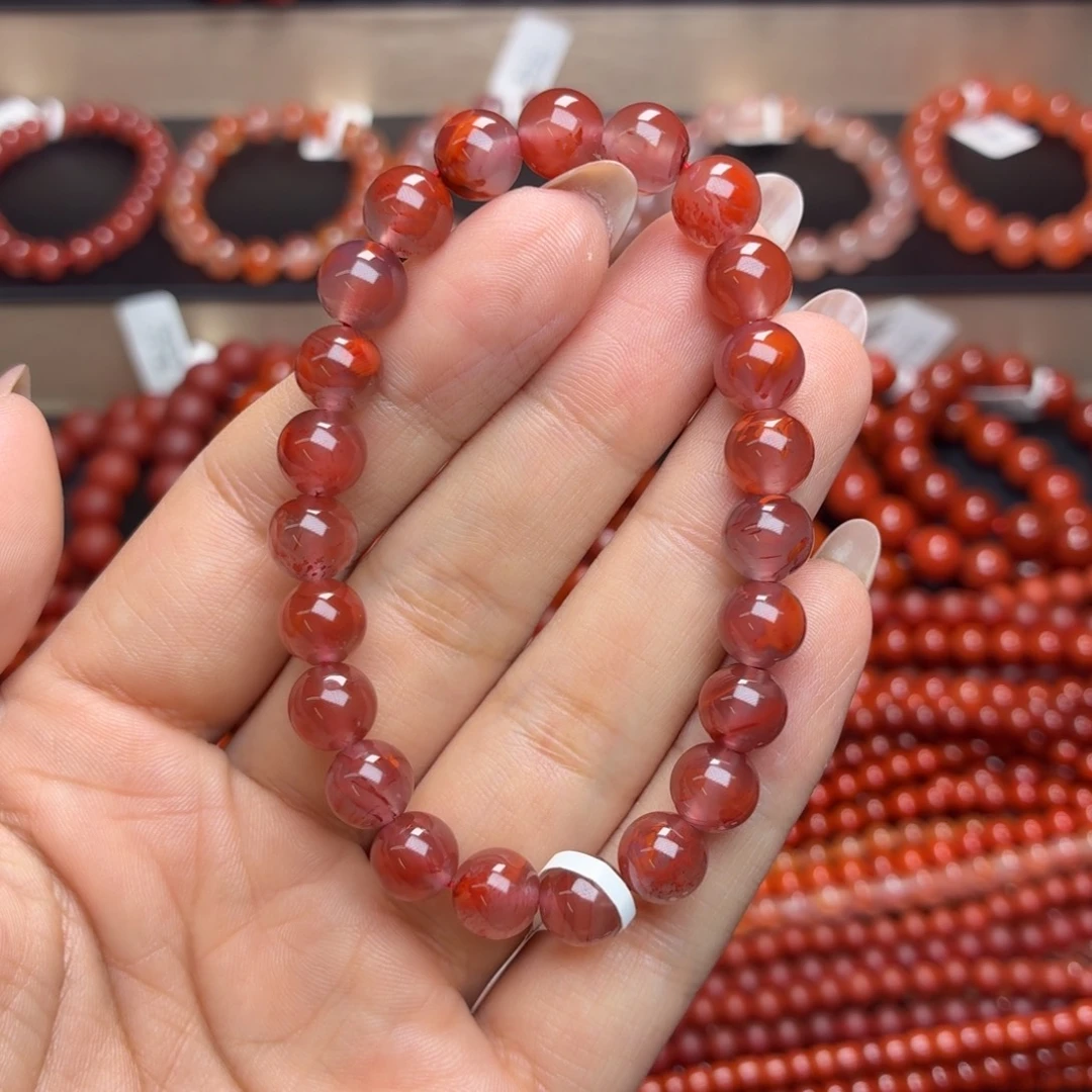 火***、南红玛瑙未镶嵌天然南红玛瑙手串