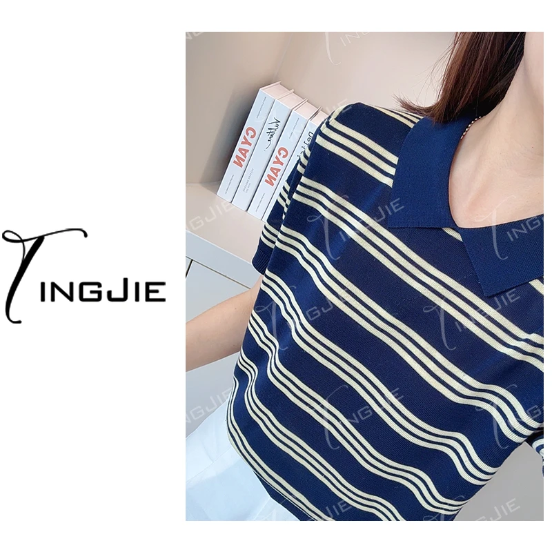 POLO婷姐推荐，气质舒服！高品质！B2714短袖上衣针织毛衣上衣女