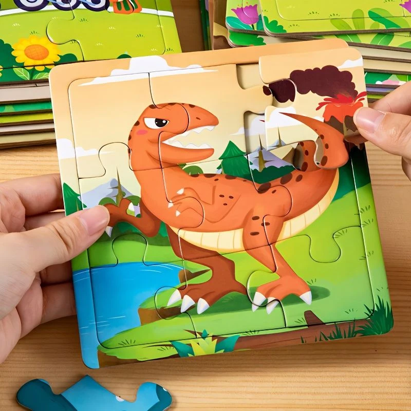 儿童恐龙拼图2岁入门级大块拼图3到6岁益智玩具宝宝开发智力拼板