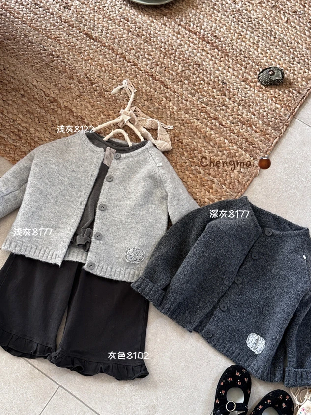 【承麦】25秋～女童韩版毛衣开衫8177