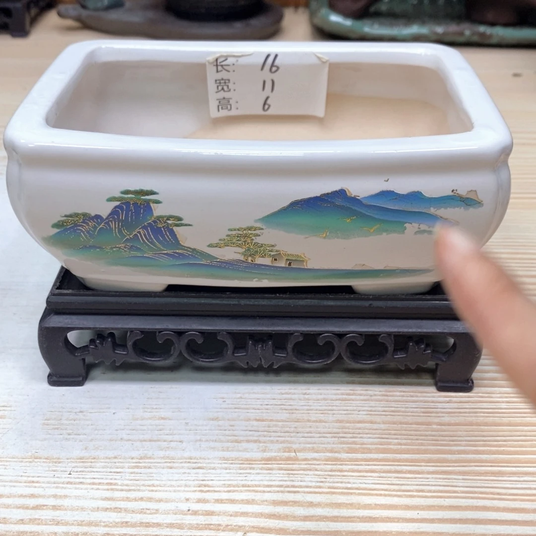 紫砂花盆陶瓷艺术花盆陶瓷，