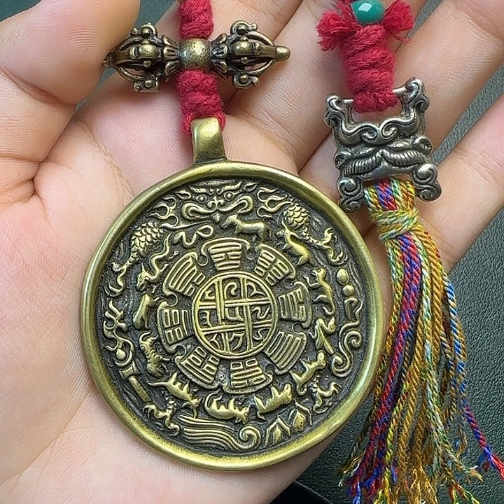 我***帅铜铁合金类藏传工艺品九宫八卦