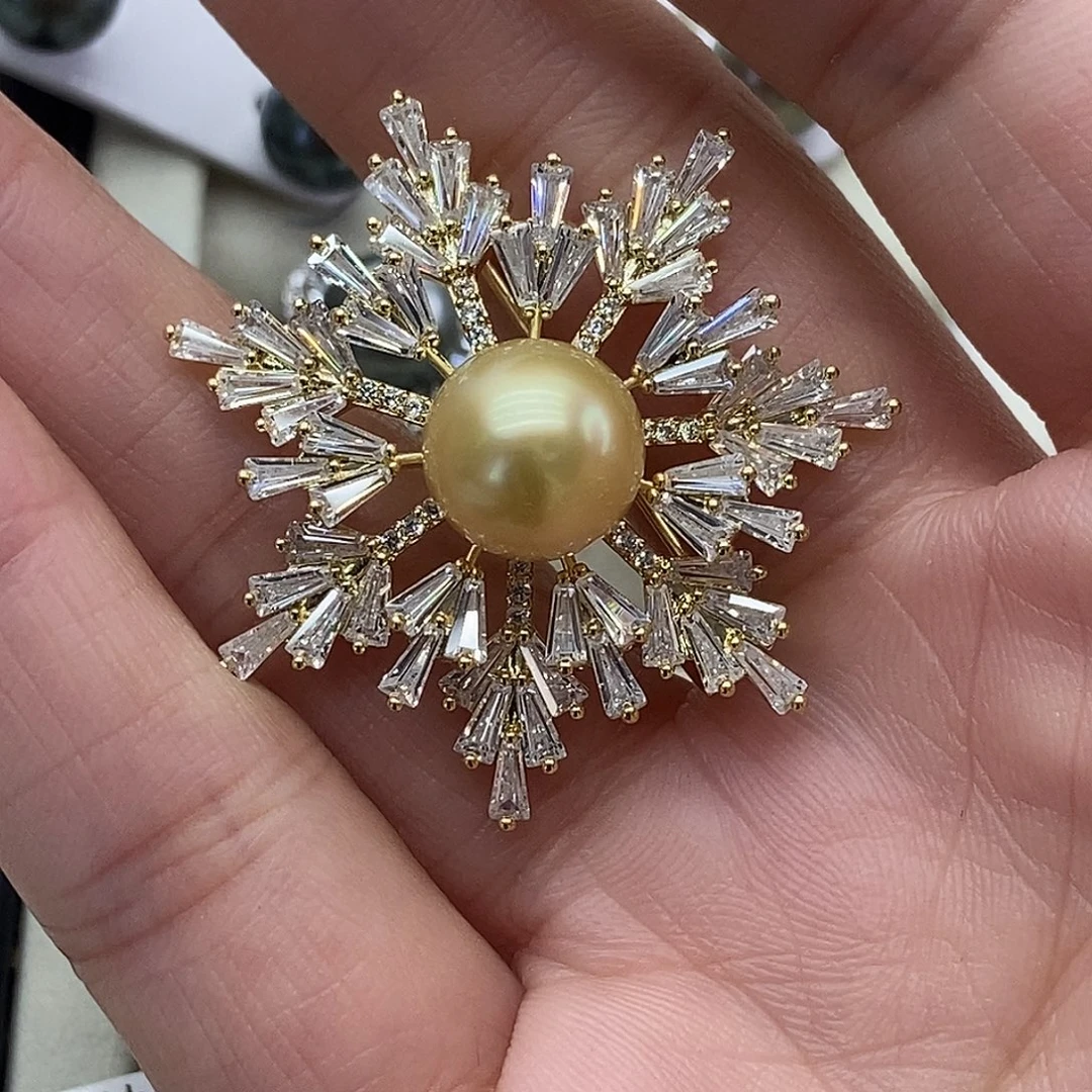 胸针海水珍珠合金