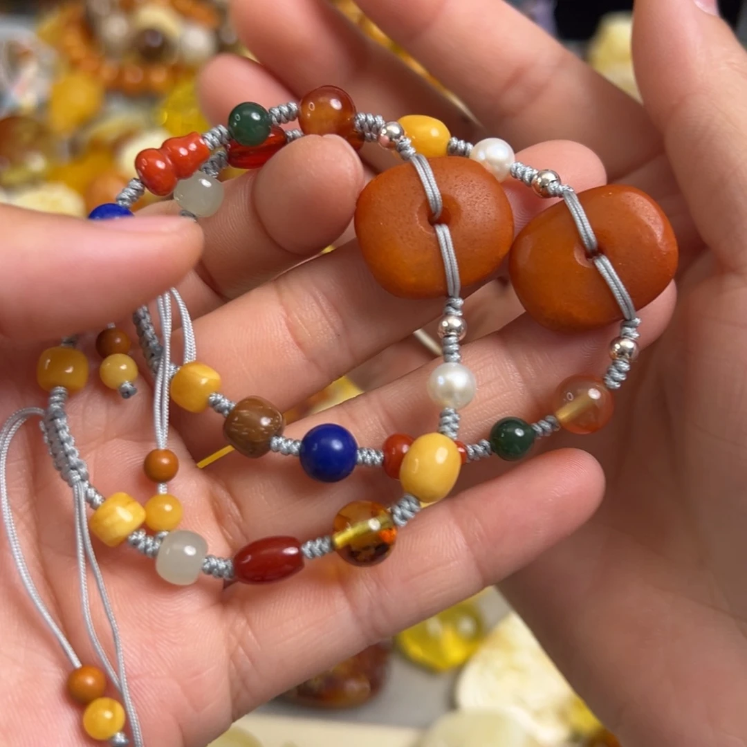 蜜蜡未镶嵌裸石多样性发一个