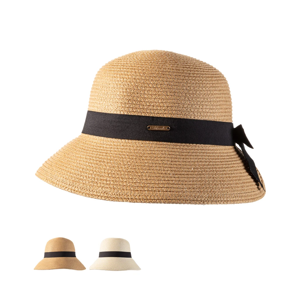 开叉蝴蝶结草桶帽(款式随机)