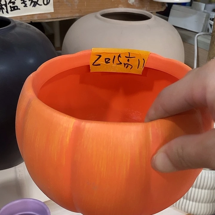 摆件陶盆有孔 微瑕介意勿拍