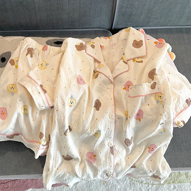 云朵棉睡衣女款爆款2025新款夏季女款可外出穿女士短袖短裤家居服