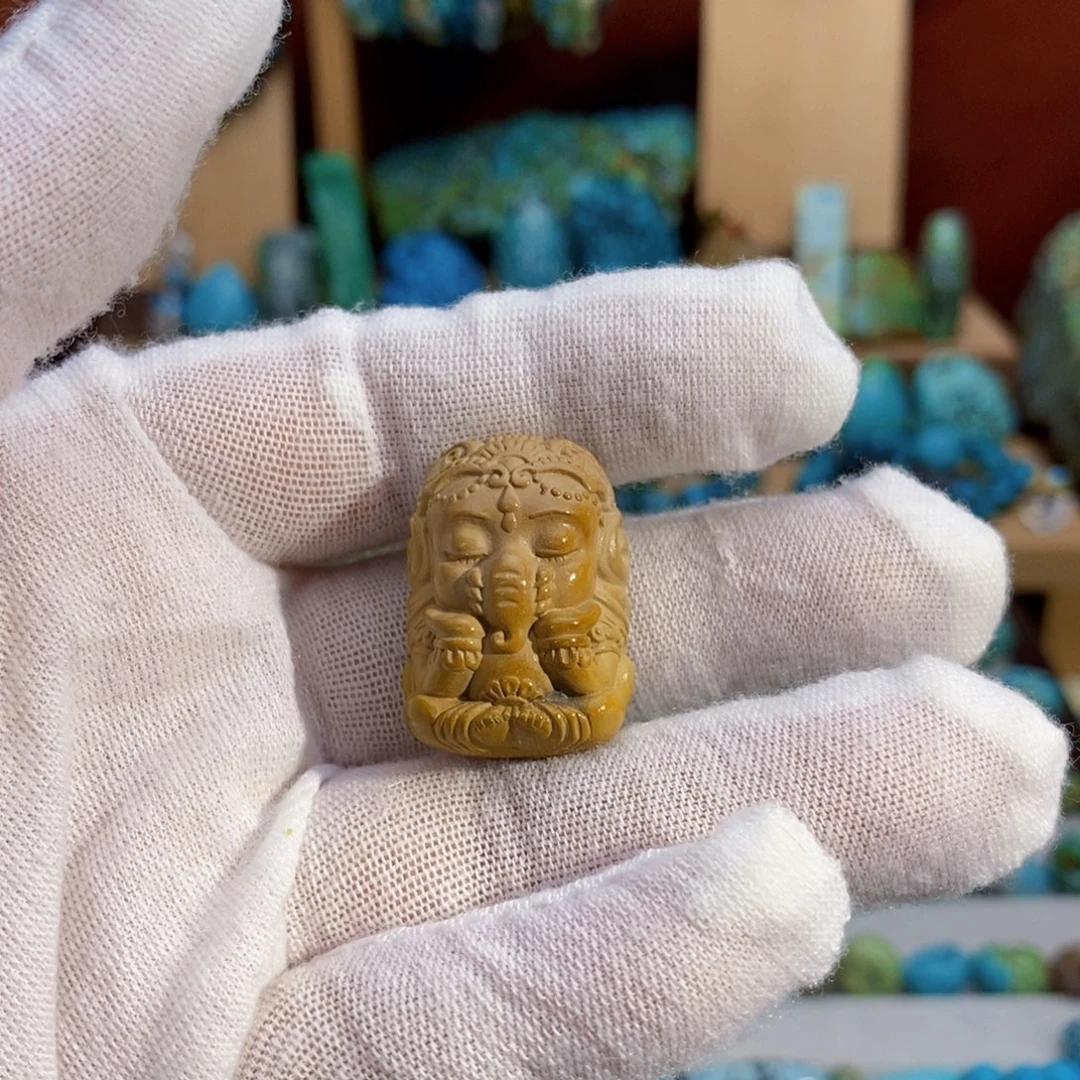 定制绿松石粉皮象神