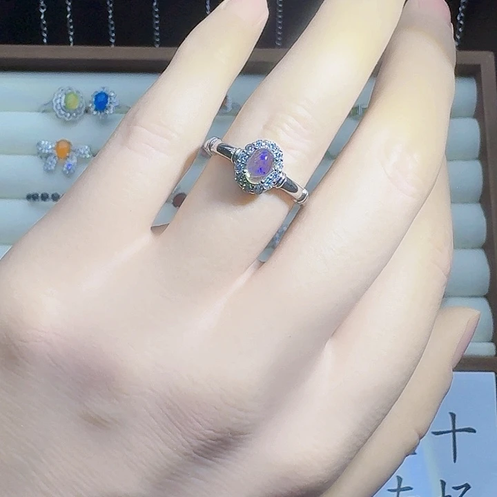 欧泊银S925镶嵌戒指