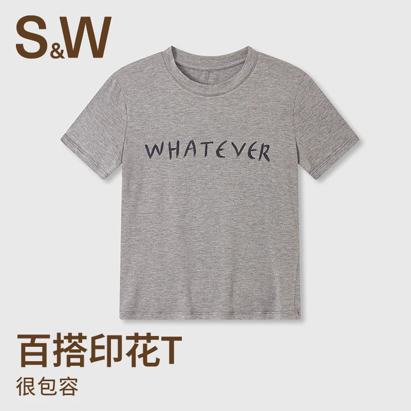 SW速惟圆领运动T恤春夏透气美式休闲时尚百搭印花运动短袖4426 z2