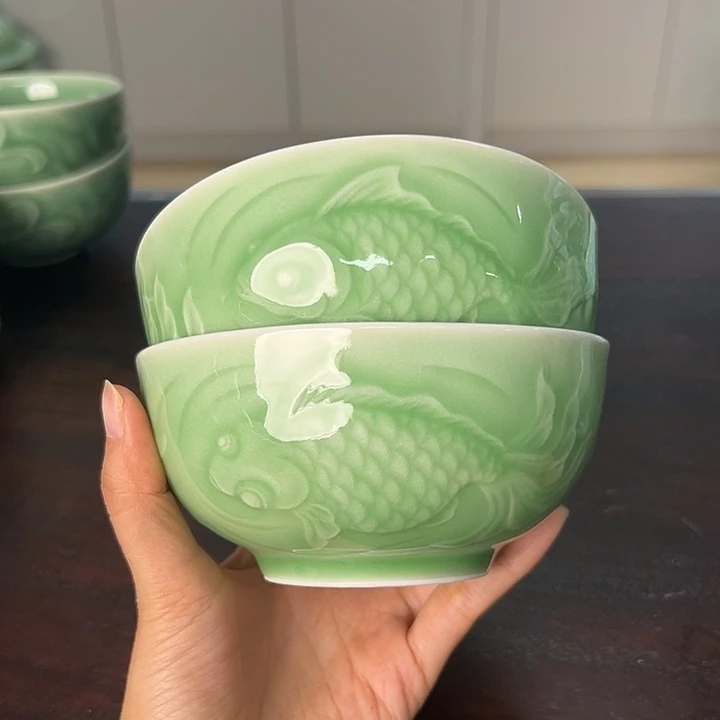 龙泉云间青瓷小米茶器
