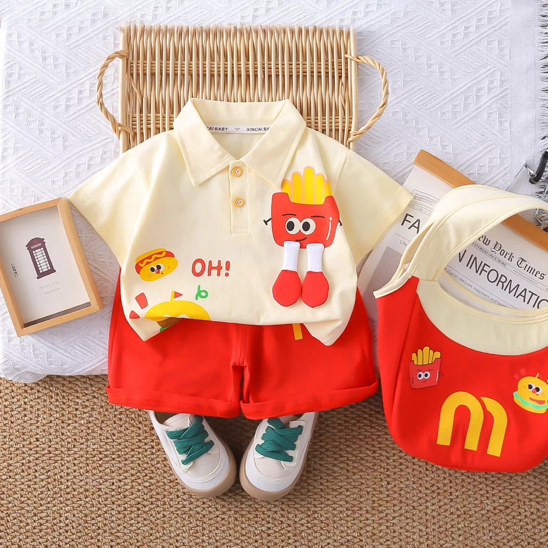 新款帅气儿童短袖洋气短裤两件套童装夏季宝宝薄款衣服潮