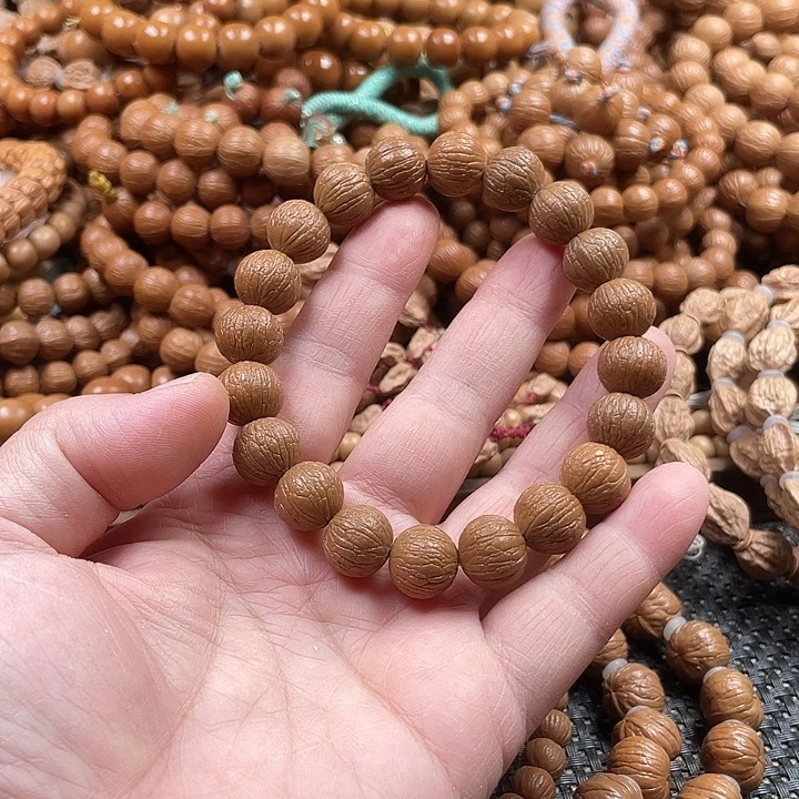 手串草珠菩提1.2+同尺麒麟纹磨盘风羽