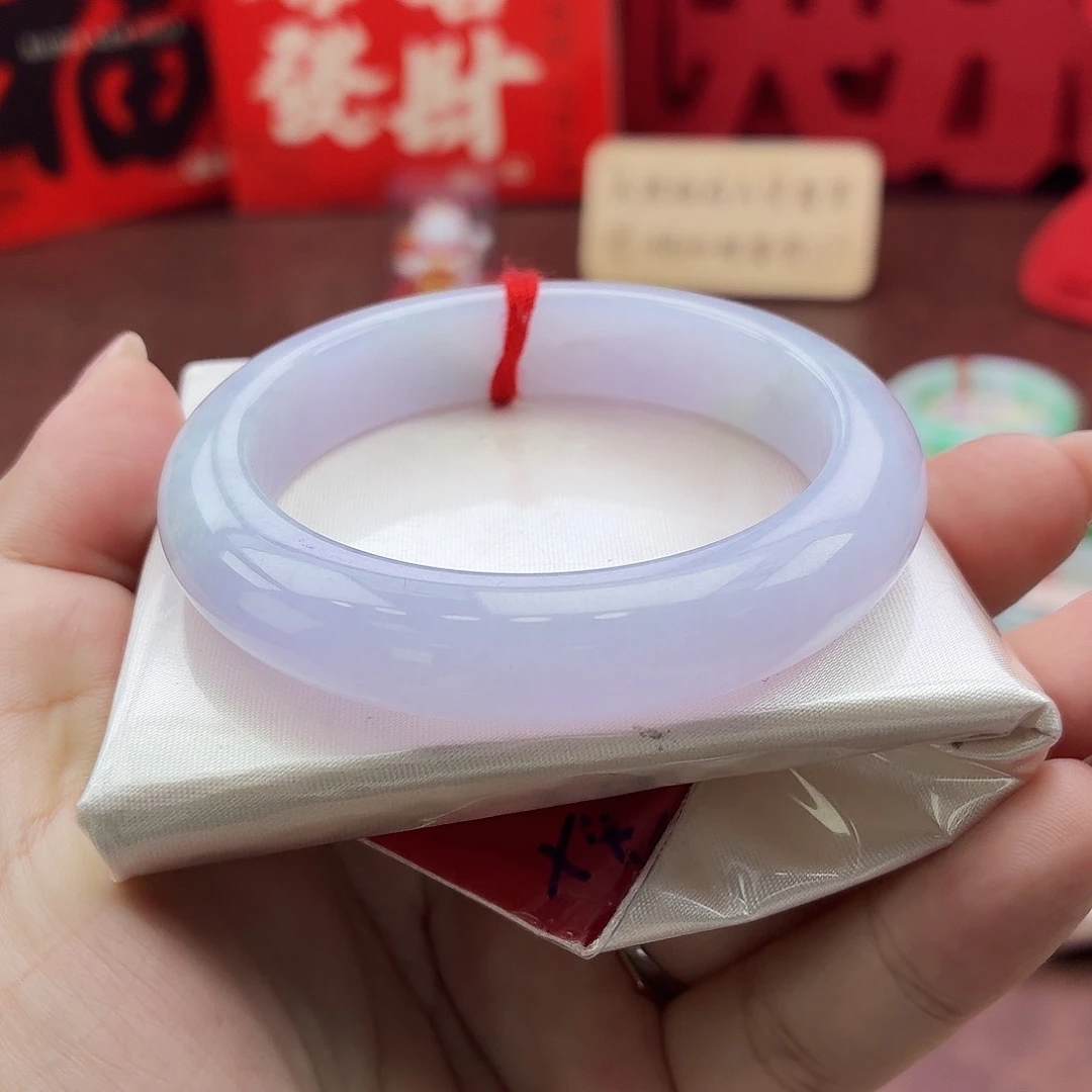 未镶嵌手镯翡翠22号冰粉紫