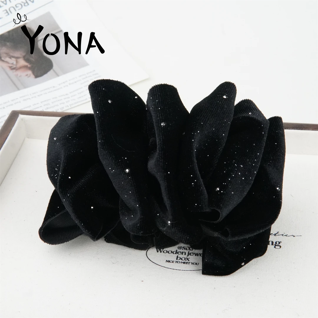 【XJ006】满天星云朵秋冬丝绒高级感香蕉夹饱满后脑勺头饰竖夹发夹