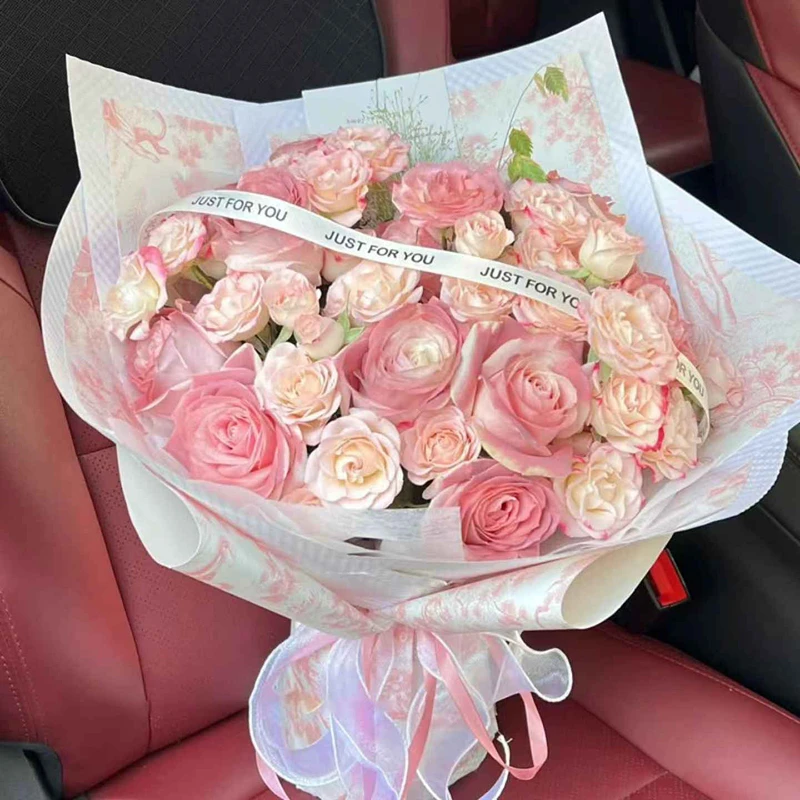 午后红茶花束复古粉玫瑰鲜花订购小时的同城配送闺蜜女友生日直送