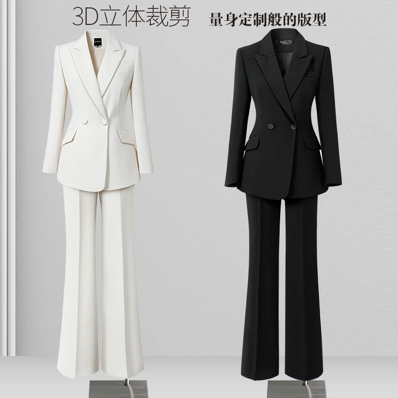 黑色西装套装女2025新款立体剪裁西服女神范职业正装通勤时尚