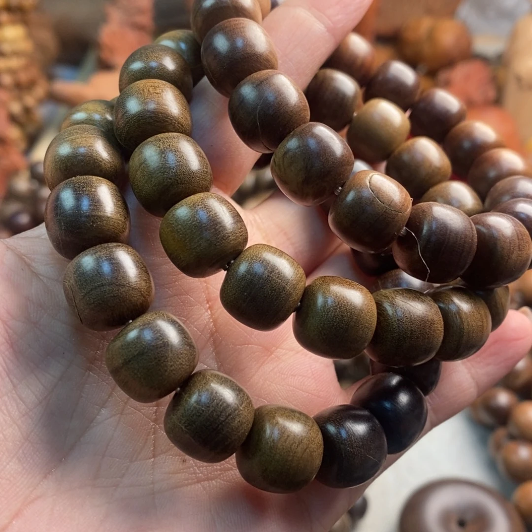 老***班檀香木手串/手链老山檀大瑕疵奶香12/13老型3条