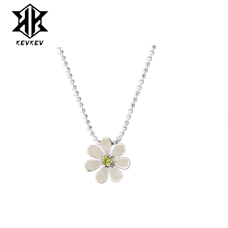 坠链均925银 一路生花韩版项链简约气质项链七夕情人节送女友礼物