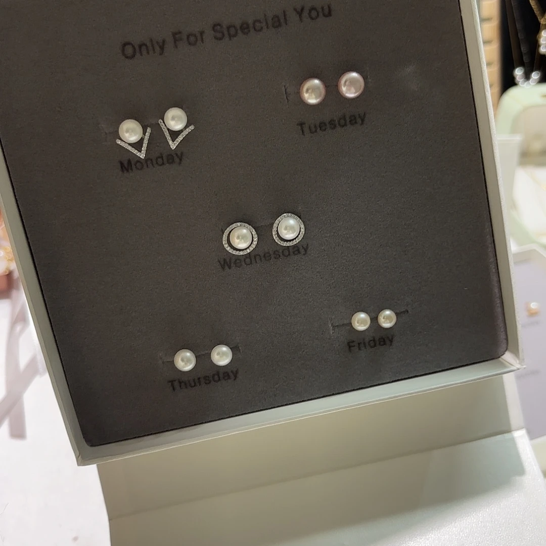 耳饰淡水珍珠银S925镶嵌